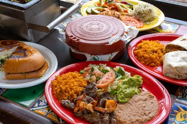 A variety of Mexican foods on a table