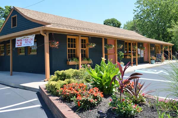 The side of Blackbird's Grille and the parking lot