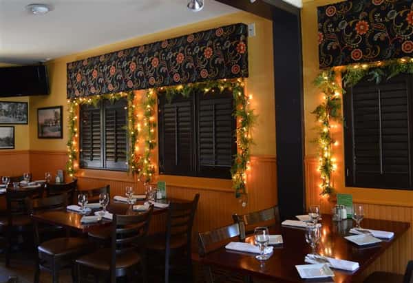 The inside window seating of Blackbird's Grille