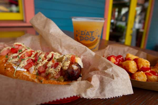 Craw Dog beer and tots