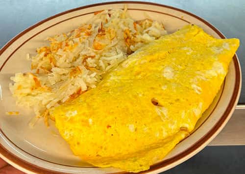 Ham and cheese omelette