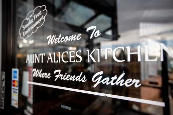 Aunt Alice's kitchen where friend's gather
