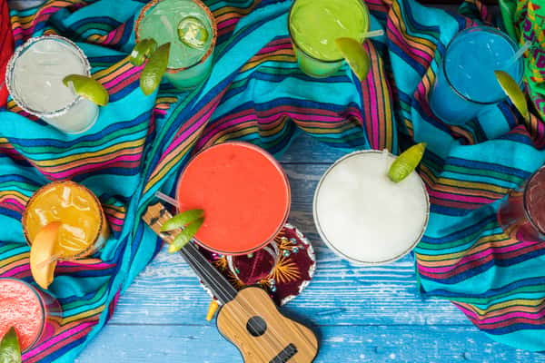 Group of Colorful Margaritas