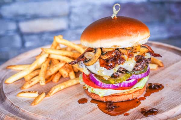 Burgers stacked high, fries on the side and zero regrets. 🍔