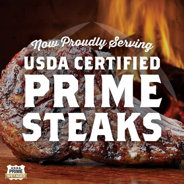 Now proudly serving usda certified prime steaks Claim Jumper