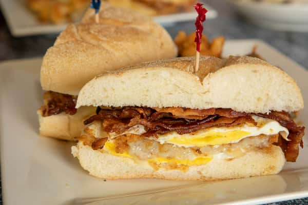 bacon egg and cheese w homemade fries