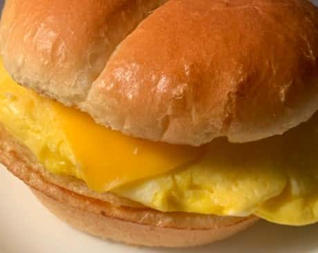 Eggs and Cheese on a roll