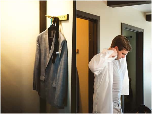 man getting ready