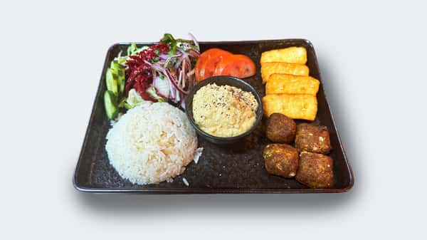 Halloumi and Falafel