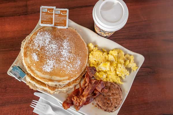 2Pancake2EggsScrambleBaconAndSausage