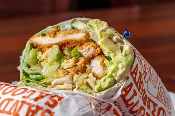 Fried Chicken Hummus Crunch Wrap