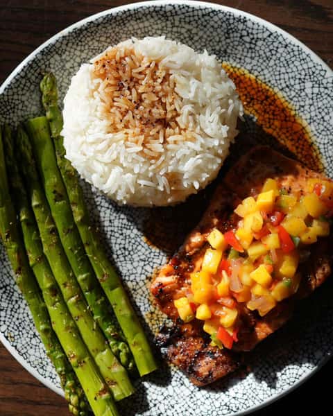 Glazed salmon