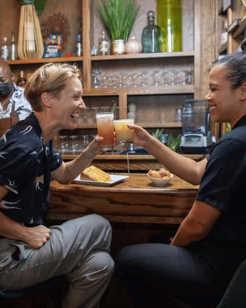 Smiling and Laughing Customers