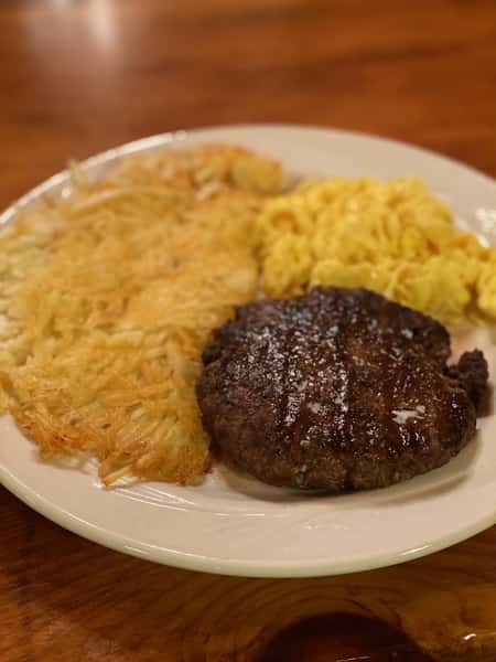 Ground Beef Patty and Eggs