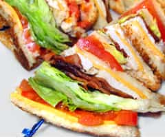 Bacon, lettuce and tomato sandwich.