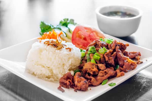 grilled pork rice platter