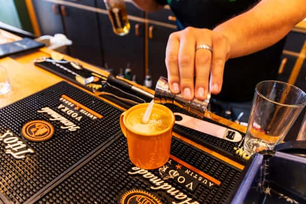 mixing drinks