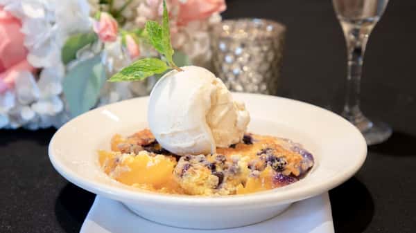 Peach and Blueberry Cobbler