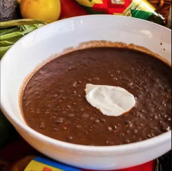 Cuban Black Bean Soup with Bacon & Spices