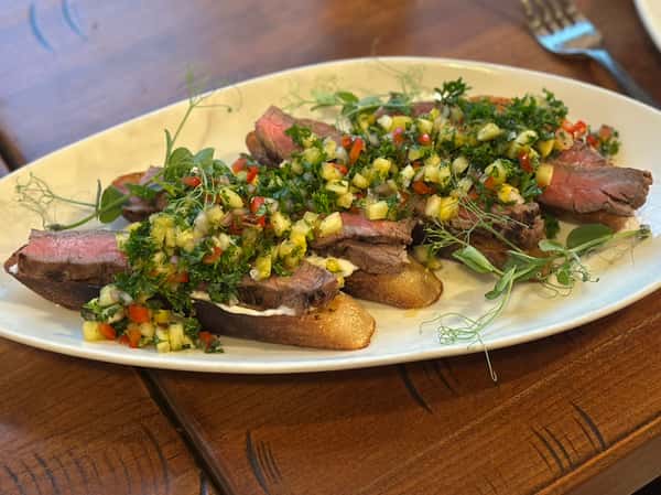 Special - Katabatic IPA Marinated Flank Steak on Crostini