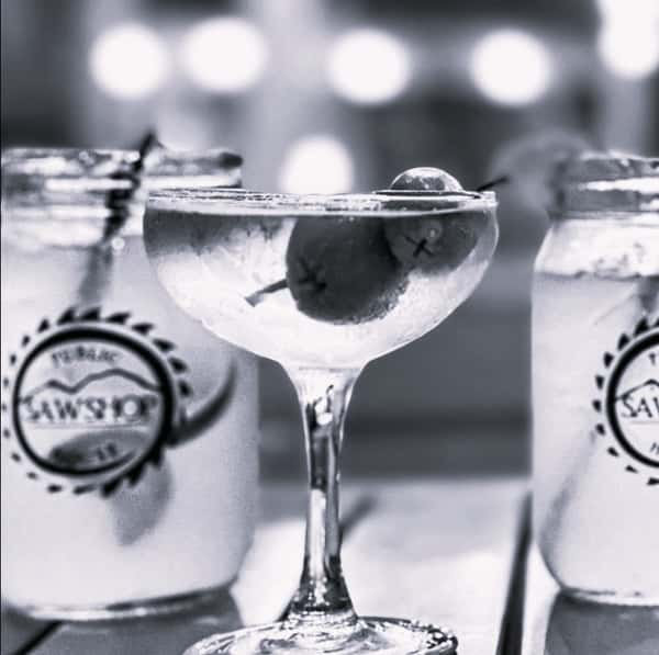 Saw Shop Public House Martini in Black & White
