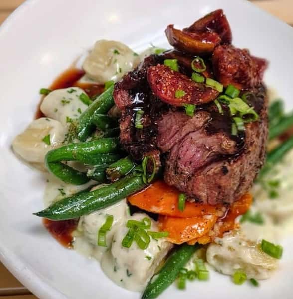 Filet topped with Pickled Figs
