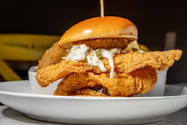 Catfish Sandwhich with Slaw