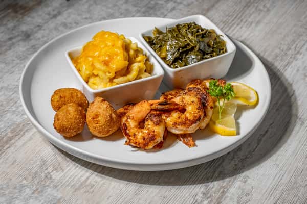6 Pieces Fried Jumbo Shrimp with 2 Sides