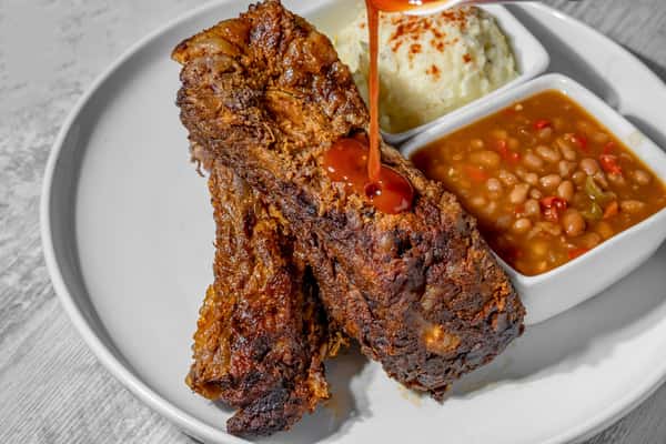 BBQ Rib Tip Dinner with 2 Sides