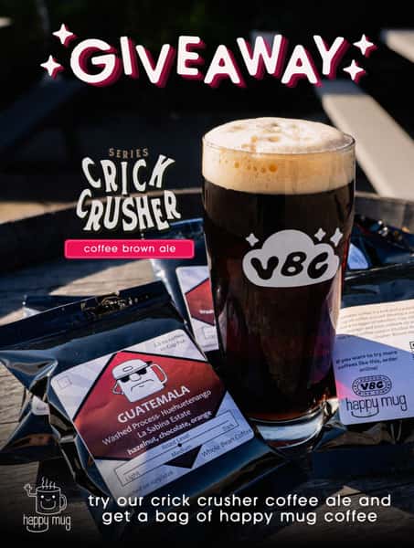 āļø VOODOO | HAPPY MUG āļø
Weāve got something extra brewing here at Voodoo Compound!
Introducingā¦Crick Crusher Coffee Brown, an English Brown brewed with our buddies at Happy Mug Coffee!
Weāre celebrating the release of our brand-new Crick Crusher Coffee Brown Ale with a super limited number of 2 oz bags of the same Happy Mug Coffee used to brew the beer! (Available in limited quantities, while supplies last.)
All ya gotta do is grab a pint & youāll get a lilā bag of beansā¦itās just that easy!
Come hang with us til 9pm āļø
š Coffee Info:
Sourced from La Sabina Estates in Huehuetenango, Guatemala.