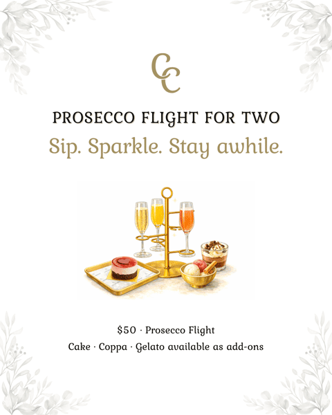 Prosecco Flight for Two at Café Crèmerie