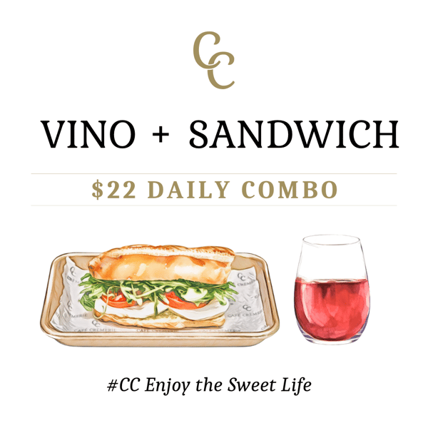 Vino + Sandwich