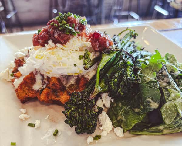 Mushroom & Spinach Waffle