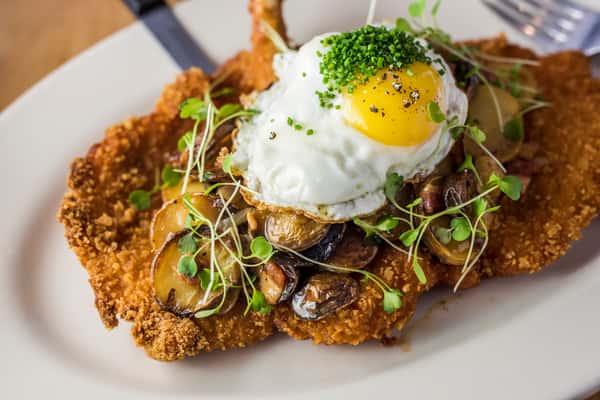 Pork chop schnitzel