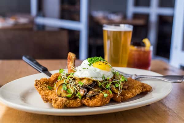 Pork chop schnitzel