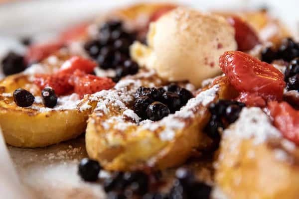 French Toast with Fruit Topping