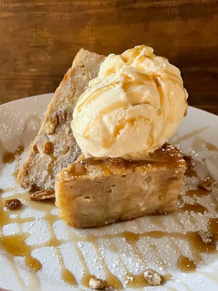 White Chocolate Pecan Bread Pudding