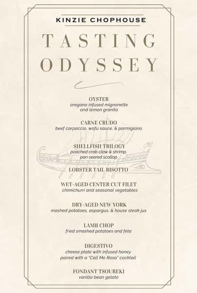 Odyssey Tasting Menu