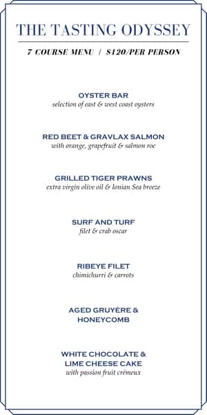 Summer Tastin Menu