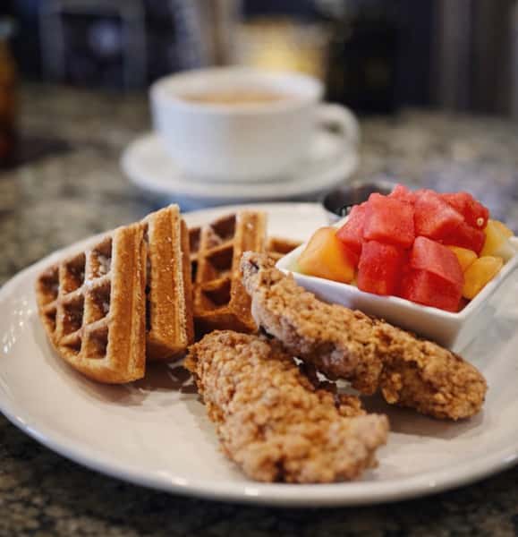 Bourbon Chicken and Waffles
