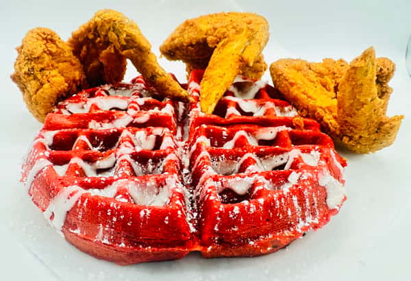 Red Velvet Waffle w 3 Wings