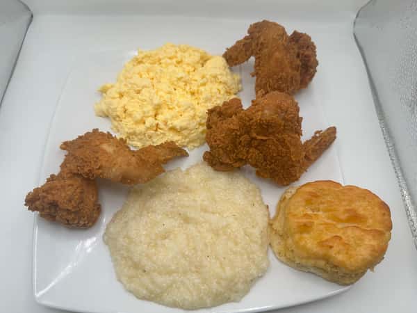 3 pc Wing Breakfast Platter