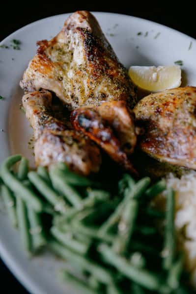 broiled half chicken