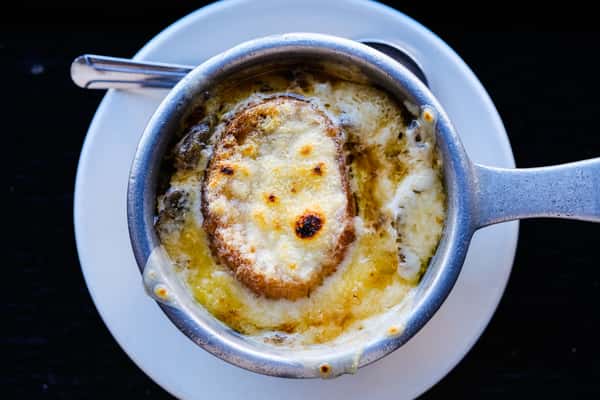 French Onion Soup with Mozzarella Cheese