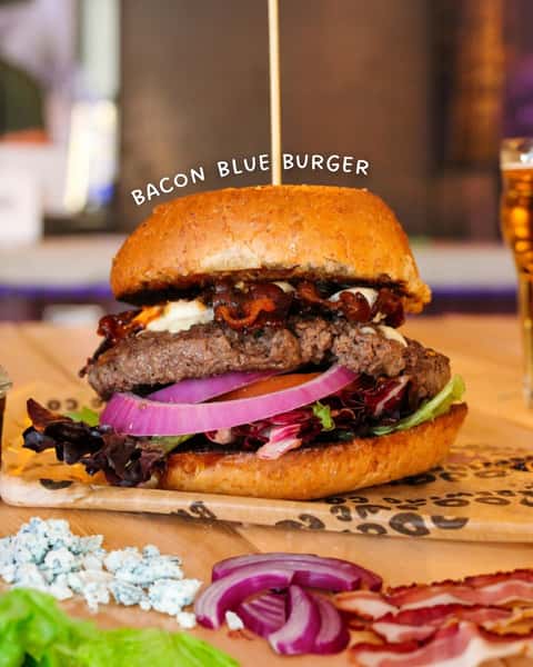 GOOD VIBES BACON BLUE BURGER