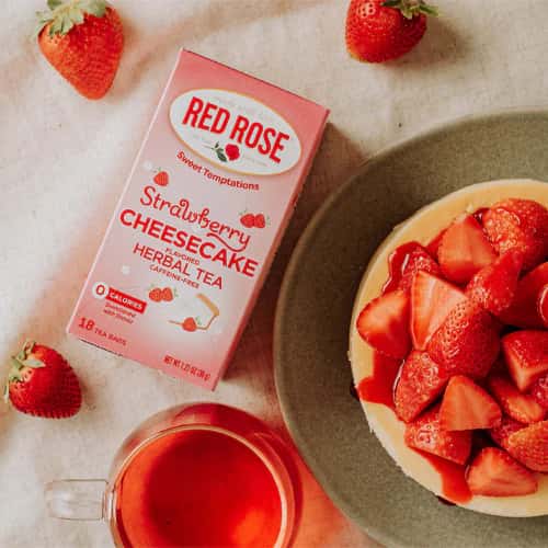 Red Rose Strawberry Cheesecake Tea