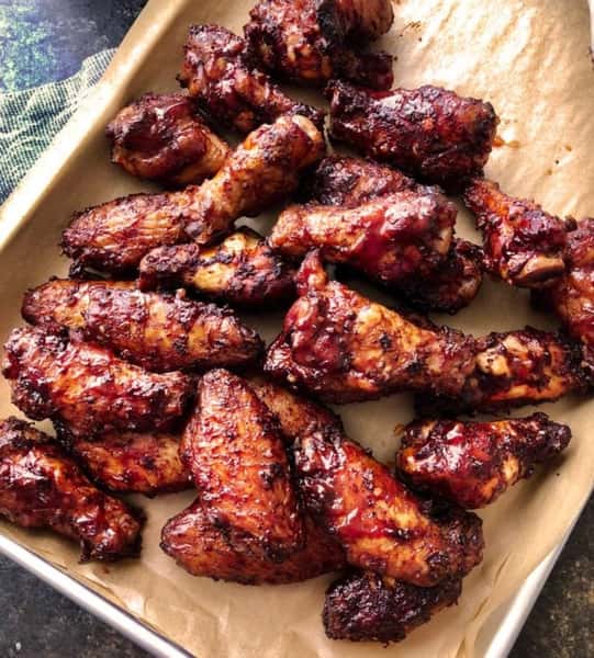Brown Sugar Bourbon Smoked Chicken Wings