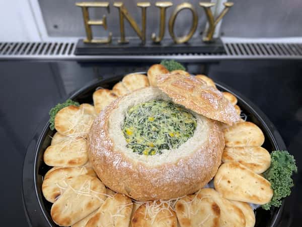 Spinach Artichoke Bread Bowl