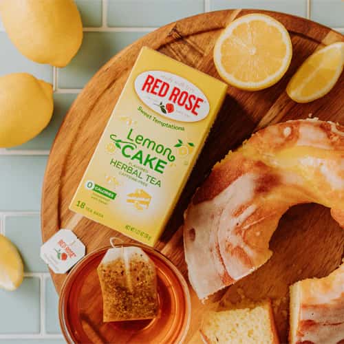 Red Rose Lemon Cake Tea