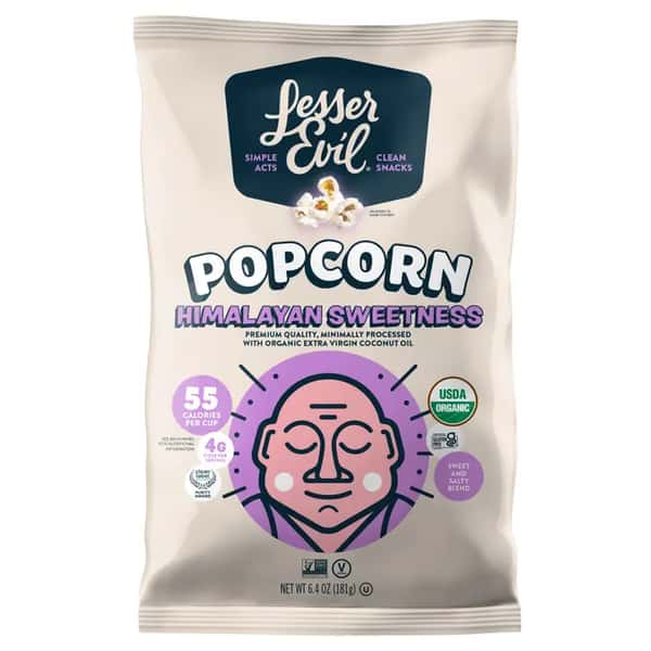 LesserEvil Organic Popcorn Himalayan Sweetness